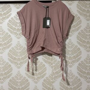 All Saints NWT Mira Tee Pale Orchid Pink Size Large